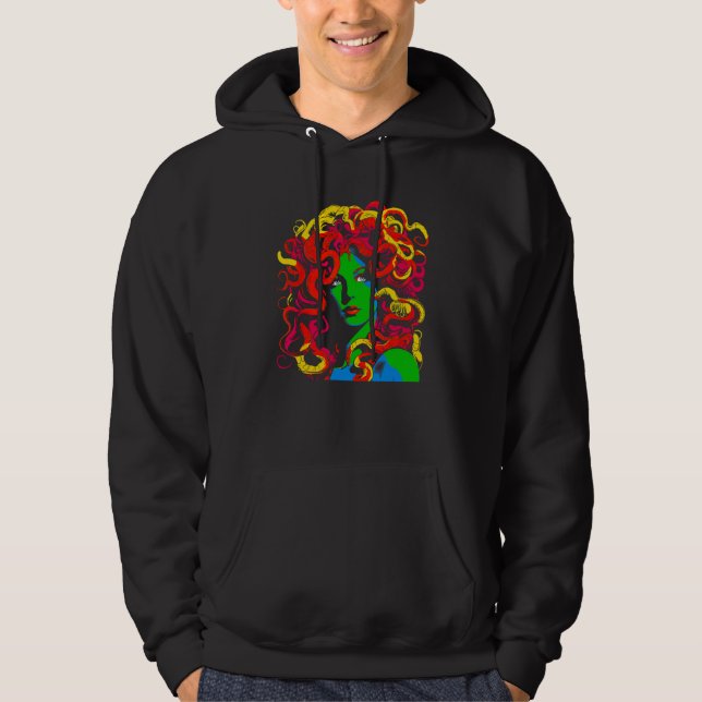 Greek Mythology Medusa Pop Art Hoodie (Front)
