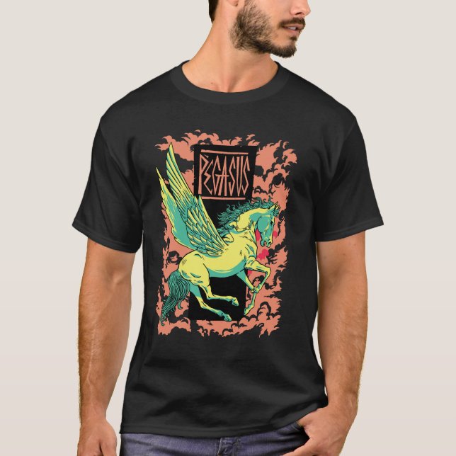 Greek Mythology - Pegasus the Winged Stallion T-Shirt (Front)