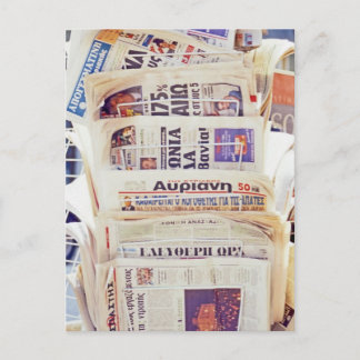 Greek Newspapers Postcard