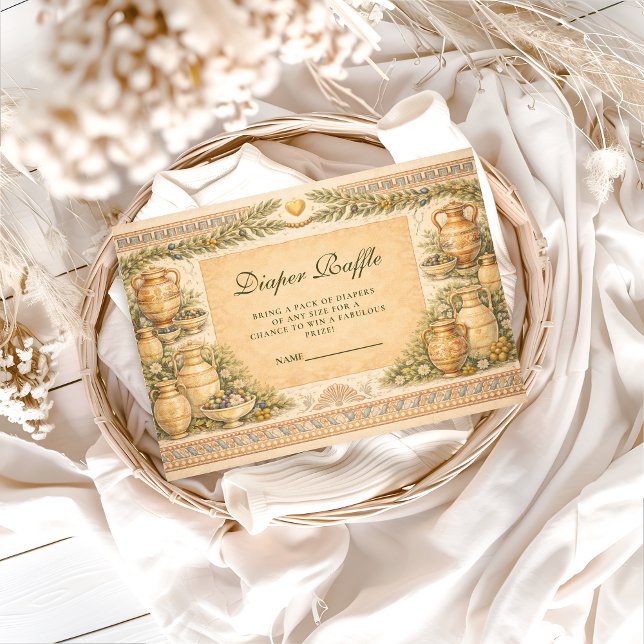 Greek Olive Diapper Raffle Enclosure Card (Creator Uploaded)