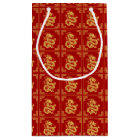 Greek Ornament Frame Gold Dragon Pattern Red 