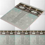 Greek Ornament Frieze Pattern Tile<br><div class="desc">This is a digitally enhanced print derived from an antique Victorian era 1815 to 1825 Greek ornament frieze border pattern. You can customise the background colour.</div>