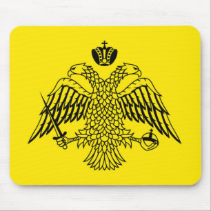 Greek Orthodox Church flag Mount Athos religious Mouse Pad