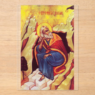 Greek orthodox icon of Prophet Elijah Acrylic Invitations