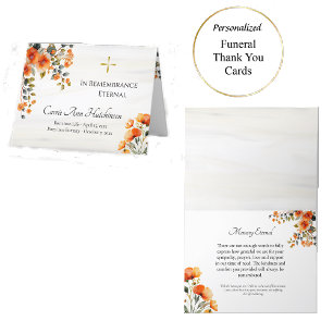 Greek Orthodox Memorial  Thank You Card