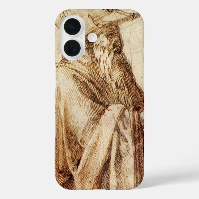 Greek Philosopher with Human Skull by Michelangelo Case-Mate iPhone Case (Back)