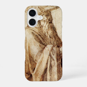 Greek Philosopher with Human Skull by Michelangelo iPhone 16 Case