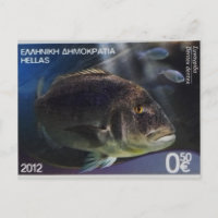 Greek postage stamp Common dentex