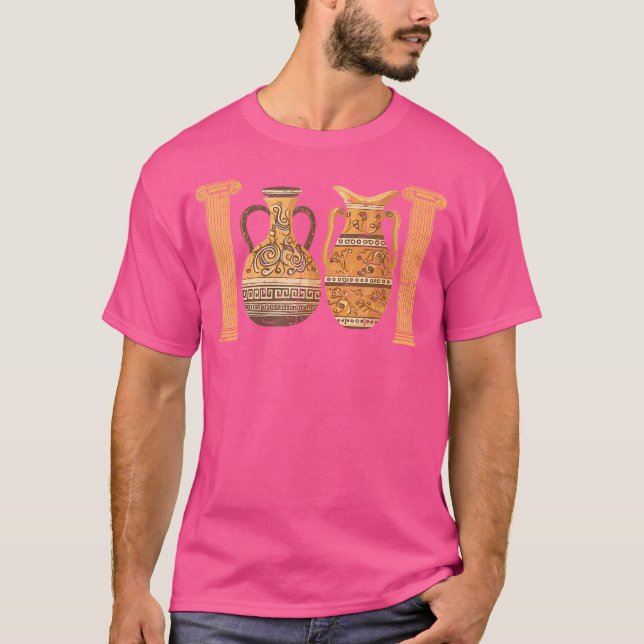 Greek Pottery Vases Pottery Ceramic Artist T-Shirt (Front)
