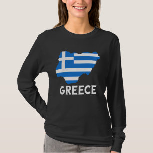 Greek Pride Hellenic Hellenes Greece Flag Map Gree T-Shirt