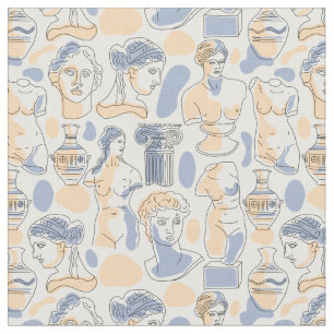 Greek Roman Sculpture Pattern Fabric