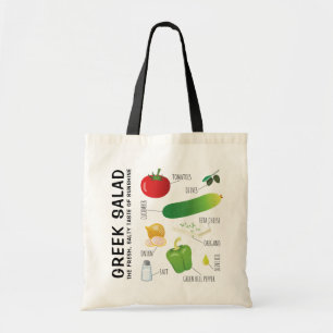 Greek Salad Ingredients - A Taste of Sunshine Tote Bag