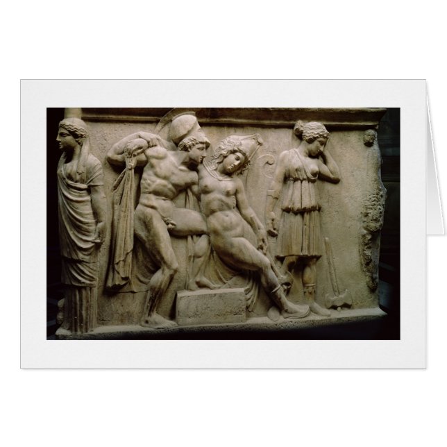 Greek Sarcophagus with a Scene showing the Battle (Front Horizontal)