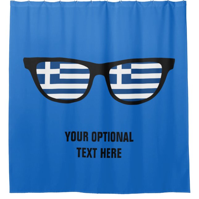 Greek Shades custom shower curtain (Front)