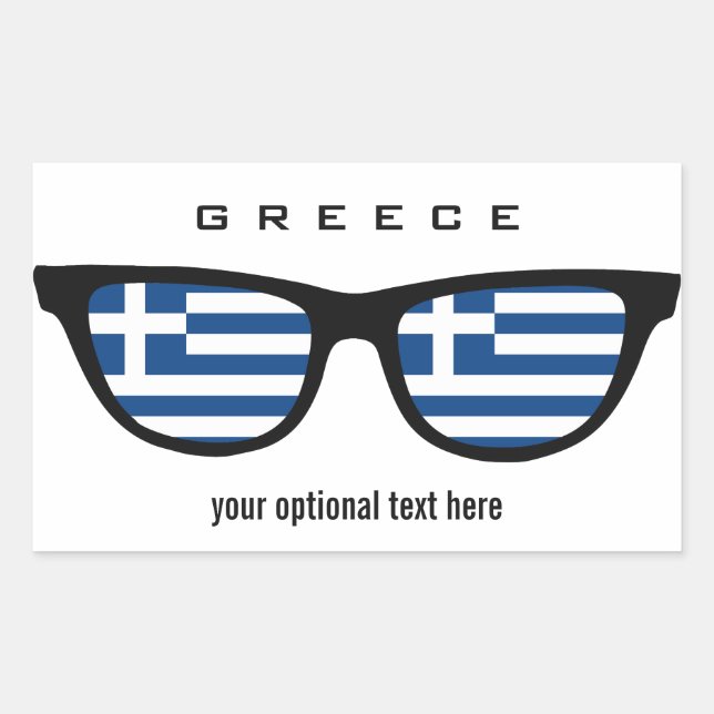 Greek Shades custom stickers (Front)