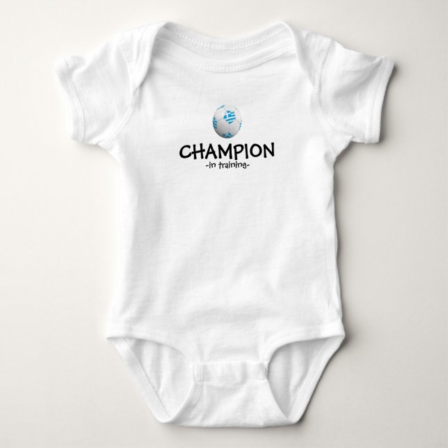 Greek Soccer Champ Baby Bodysuit (Front)