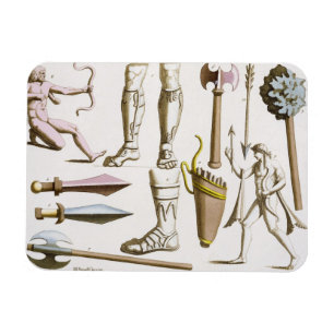 Greek soldiers, arms and armour, plate 38 from 'Le Magnet