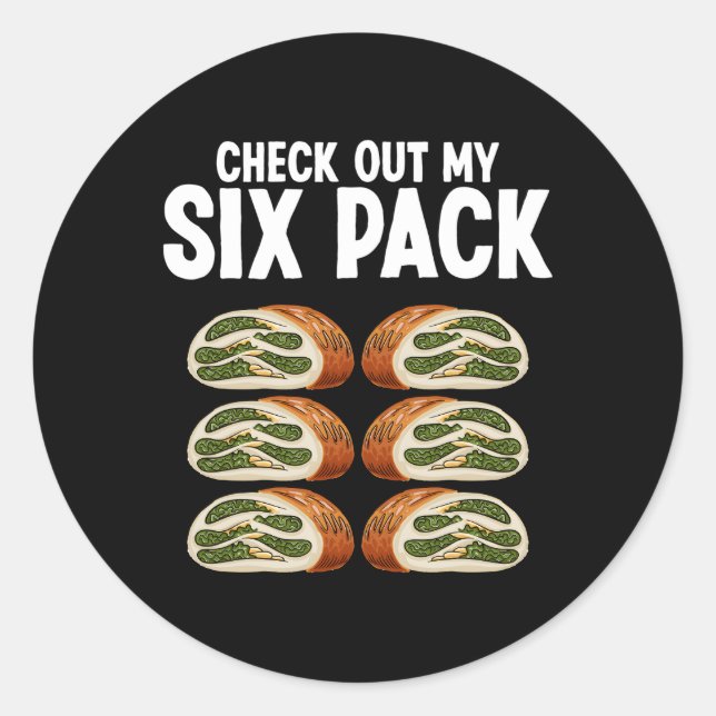 Greek Spanakopita Pan Greek Foodie Spanakopita Sac Classic Round Sticker (Front)