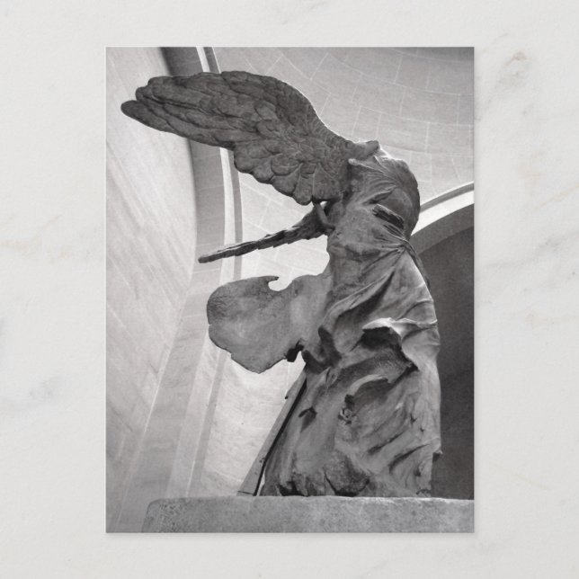 Greek Statue Winged Victory of Samothrace Nike Postcard (Front)