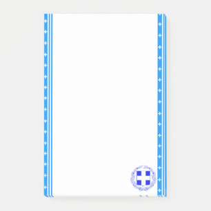 Greek stripes flag post-it notes