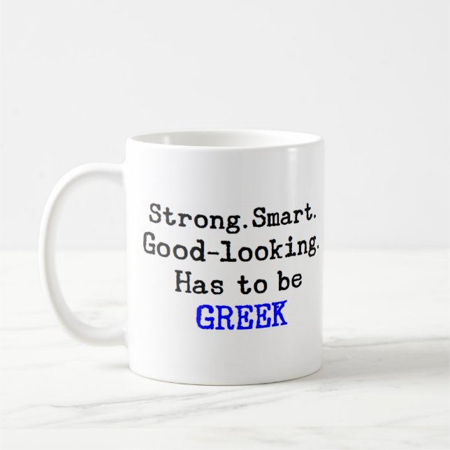 greek strong coffee mug (Left)