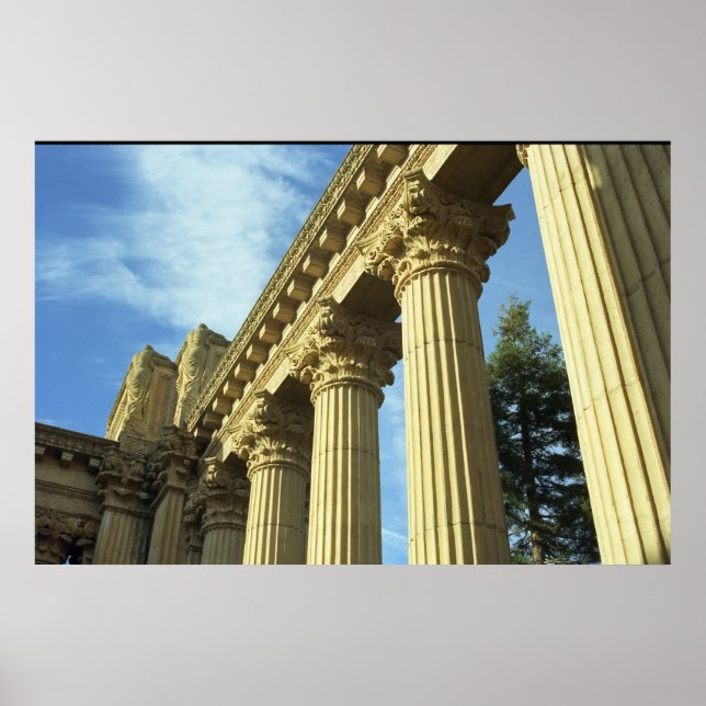 Greek Style Columns at the Palace of Fine Arts Poster (Front)