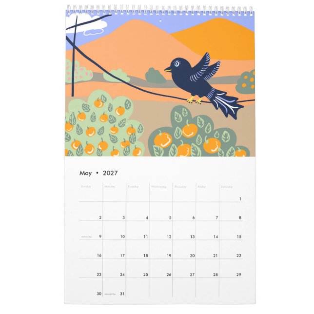 Greek Summer Scenes & Patterns Calendar (May 2027)