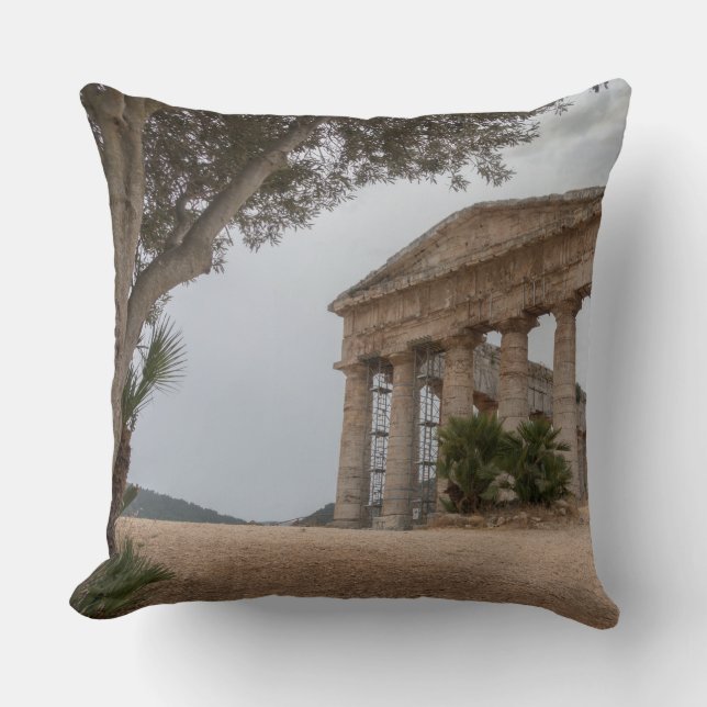 Greek temple at Segesta, Sicily Cushion (Front)