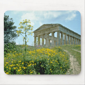 Greek Temple, Segesta, Sicily, Italy flowers Mouse Pad