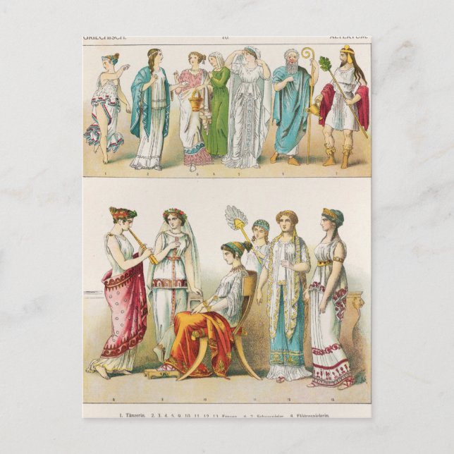 Greek Theatrical Dress Postcard (Front)