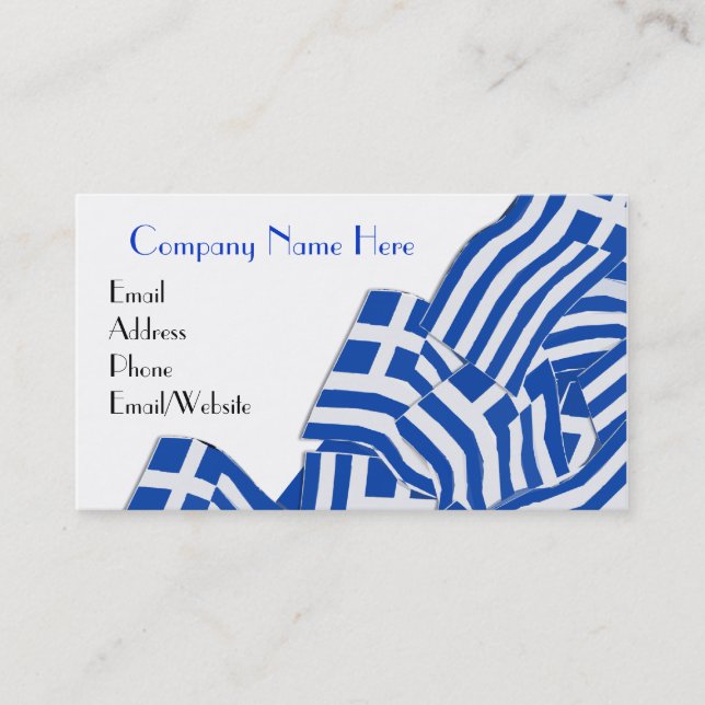 Greek Themed Business Cards (Front)
