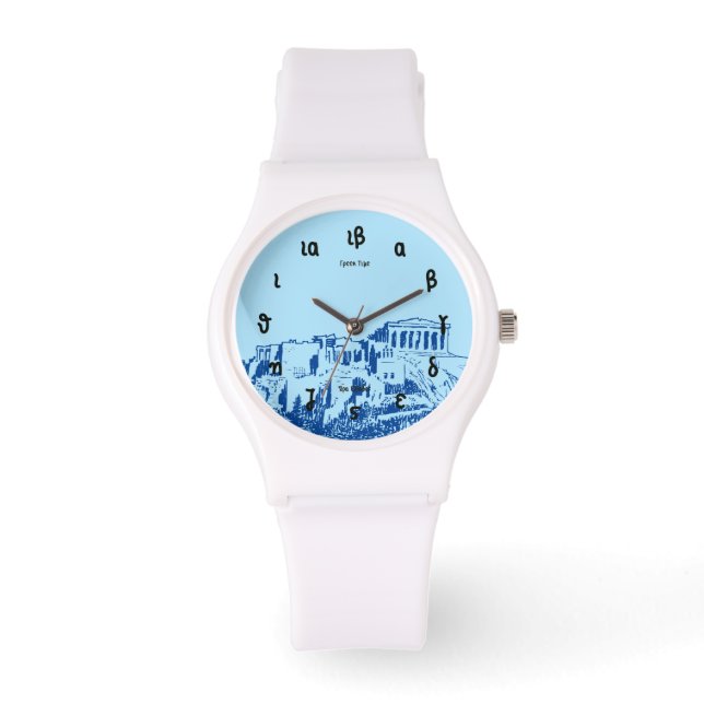 Greek Time - Greek Numerals & the Parthenon Watch (Front)