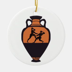 Greek Vase Ceramic Tree Decoration
