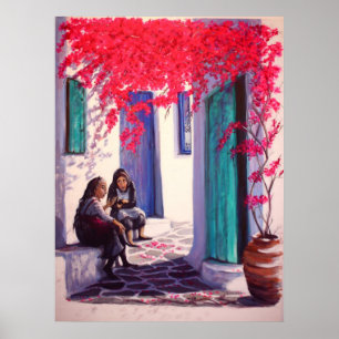 'Greek Village Gossips' (large) Poster