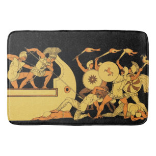 Greek Warriors Bath Mat