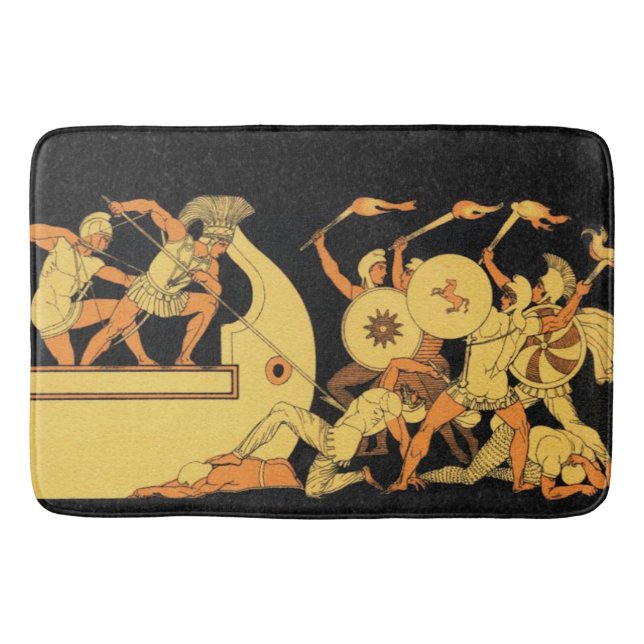 Greek Warriors Bath Mat (Front)