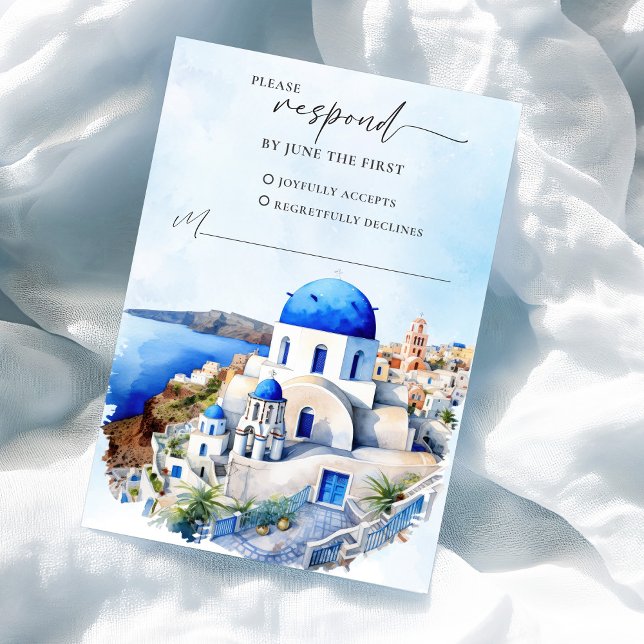 Greek Wedding RSVP Response Card (Greek Wedding RSVP Response Card)