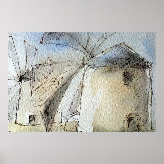 Greek Windmiles Poster (Front)