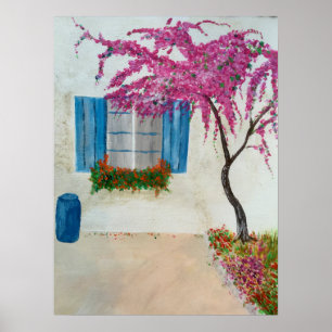 Greek window poster