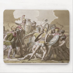 Greeks and Trojans Fight over the Body of Patroclu Mouse Pad