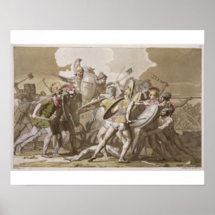 Greeks and Trojans Fight over the Body of Patroclu Poster