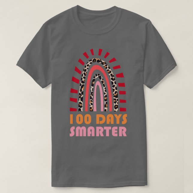 Green 100 Days Smarter T-Shirt (Design Front)