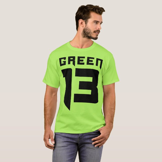Green 13 Logo (Green) T-Shirt (Front Full)