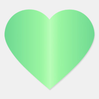 Green 1 - Mint Green and Shamrock Green Gradient Heart Sticker