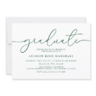 Green 2025 Photo Graduation Party Invitation