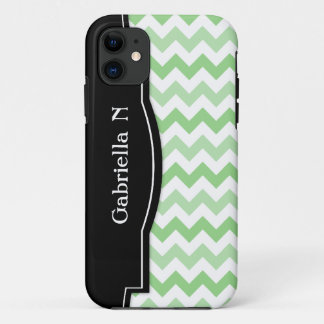 Green 2-Tone Chevron Black Frame iPhone 5 case