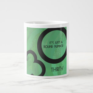 Green 30 Decade Birthday Large Coffee Mug