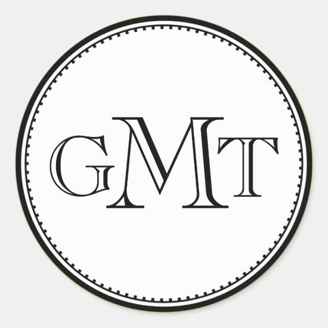 Green 3 initial letter monogram royal elegant seal (Front)