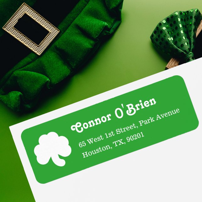 Green 3 Leaf Shamrock Clover Irish St Patricks Day (Green 3 Leaf Shamrock Clover Irish St Patricks Day Label)