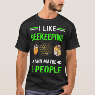 Green 3 People Beekeeping Beekeeper Apiculture T-Shirt